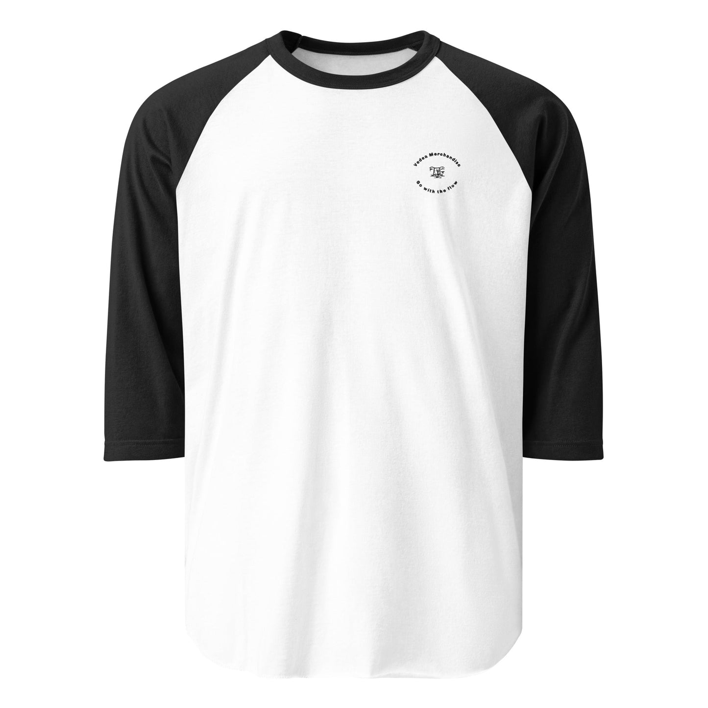 3/4 sleeve raglan shirt - Vedea MerchandiseWhite/BlackXS