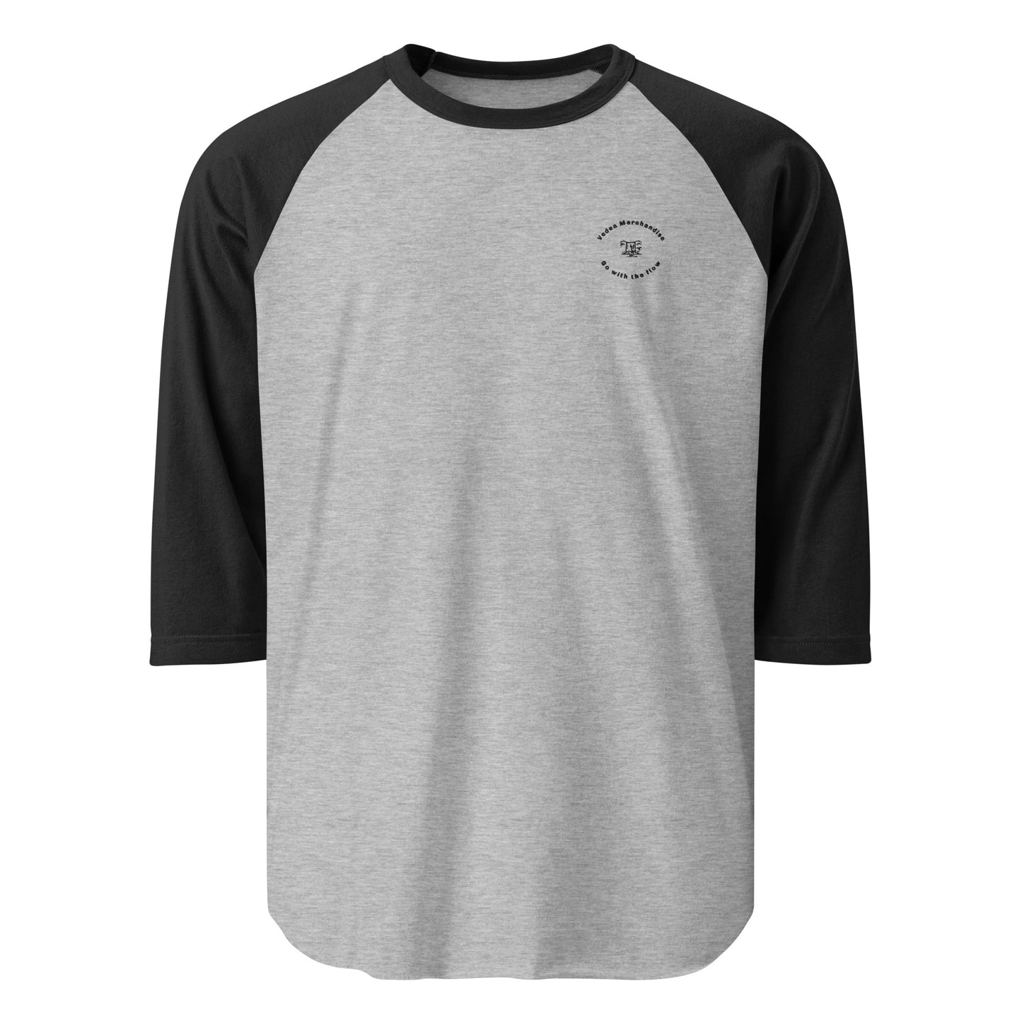 3/4 sleeve raglan shirt - Vedea MerchandiseHeather Grey/BlackXS