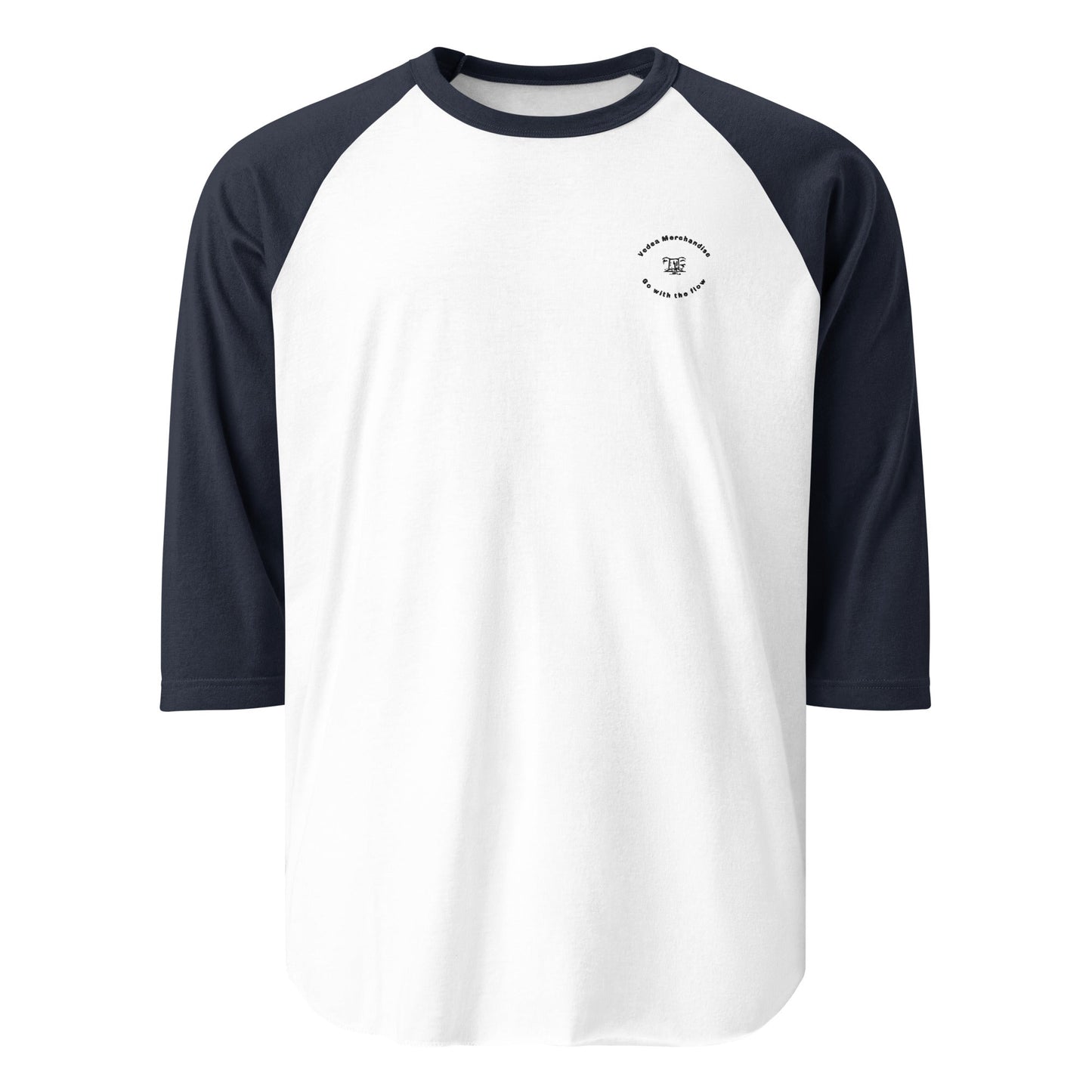 3/4 sleeve raglan shirt - Vedea MerchandiseWhite/NavyXS