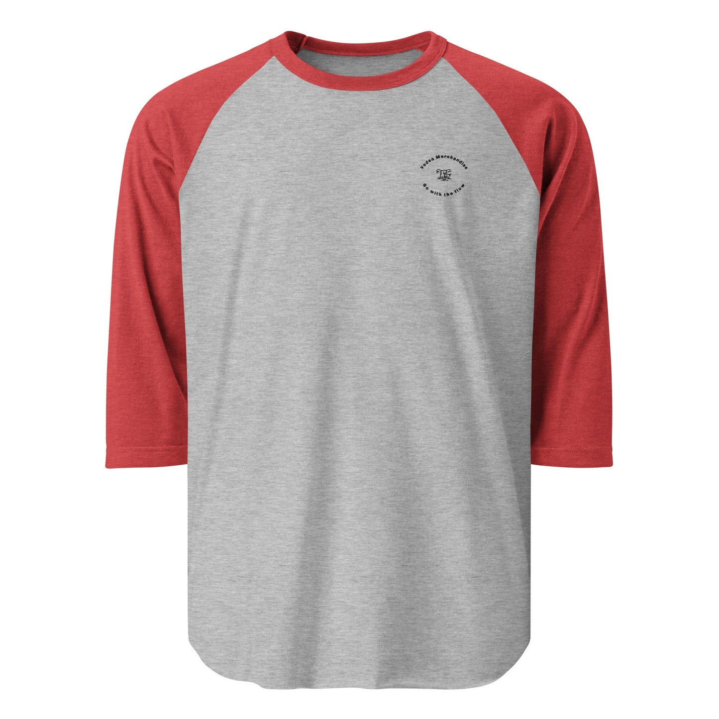 3/4 sleeve raglan shirt - Vedea MerchandiseHeather Grey/Heather RedXS