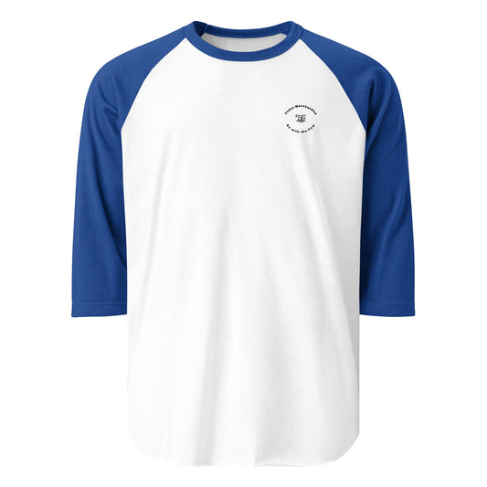 3/4 sleeve raglan shirt - Vedea MerchandiseWhite/RoyalXS
