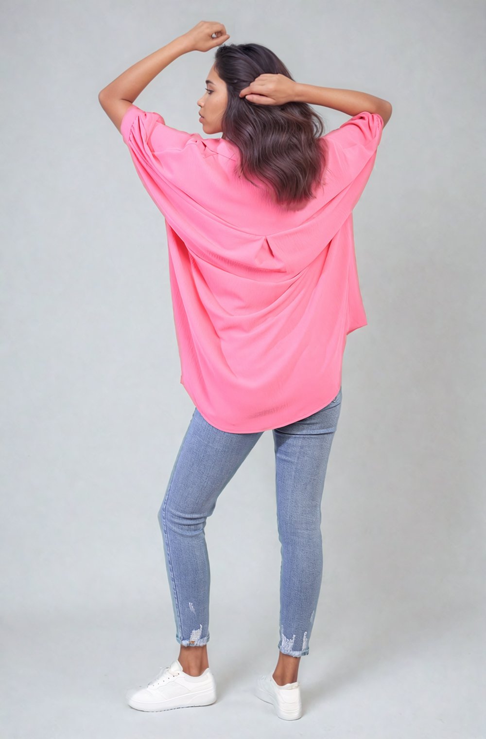 Balloon Sleeve Oversized Top - Vedea MerchandiseS/MFUSCHIA