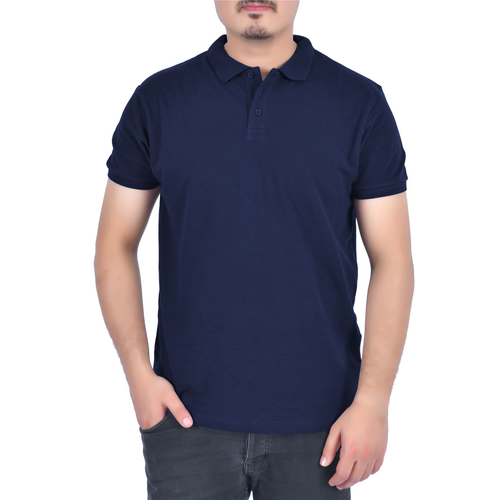 SHORT SLEEVE POLO SHIRT  NAVY M