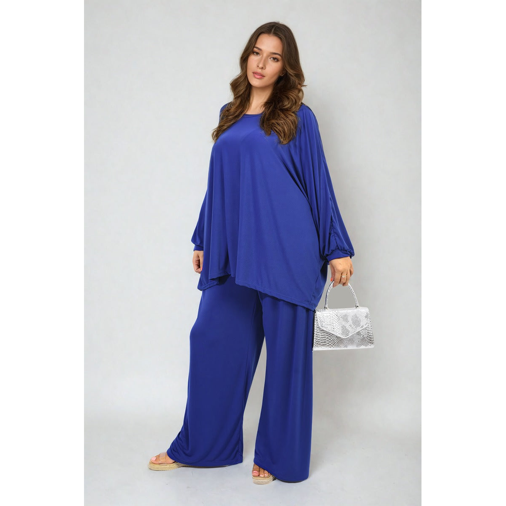 Women's Oversized Top and Wide Leg Trousers Set