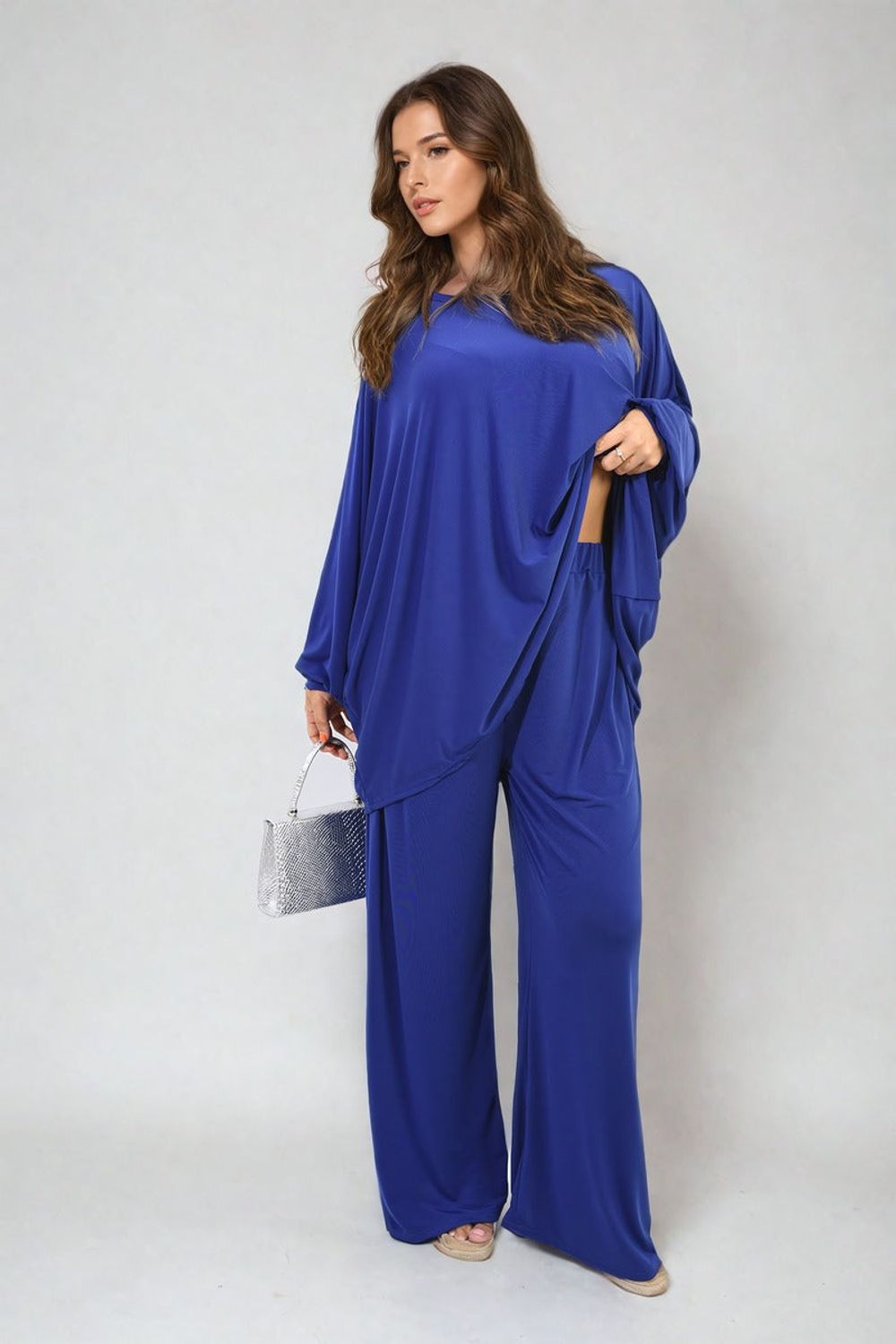 Women's Oversized Top and Wide Leg Trousers Set