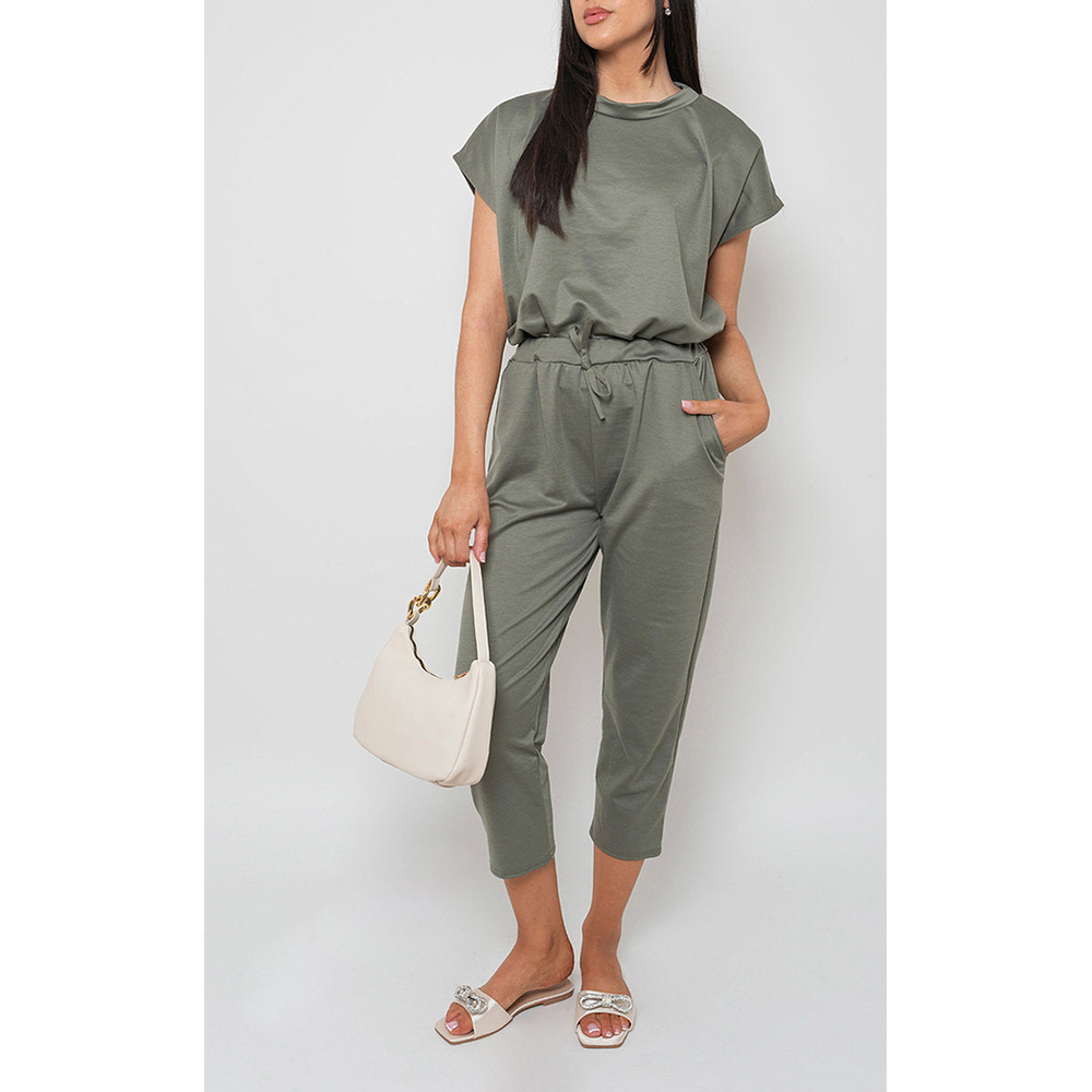 Women's Short Sleeve Boxy Lounge Wear Co-Ordinated Set