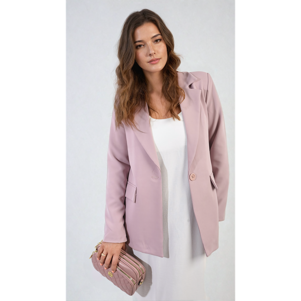 Open Front Oversized Casual Blazer