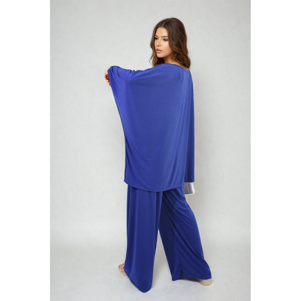 Women's Oversized Top and Wide Leg Trousers Set