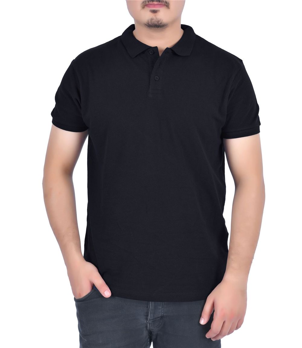 SHORT SLEEVE POLO SHIRT  BLACK M