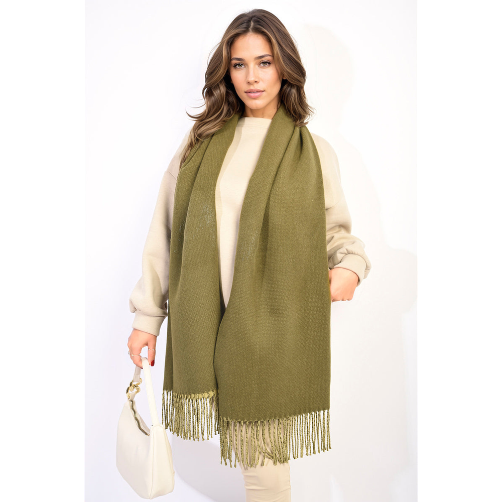 Winter Oversized Scarf With Tassel