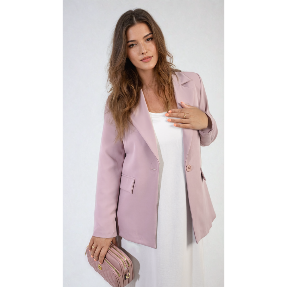 Open Front Oversized Casual Blazer