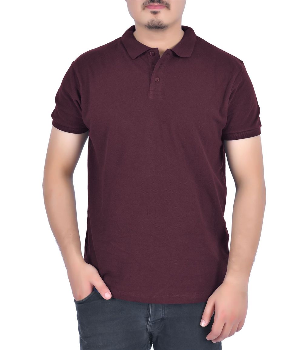 SHORT SLEEVE POLO SHIRT  BURGUNDY L