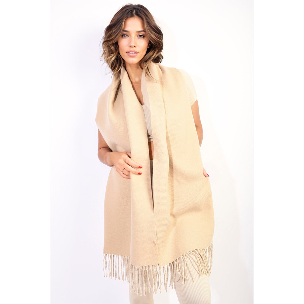 Winter Oversized Scarf With Tassel