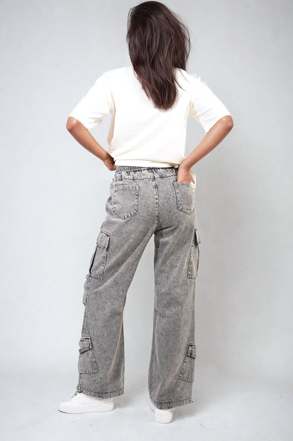 Women's Cargo Jeans - Multi Pocket