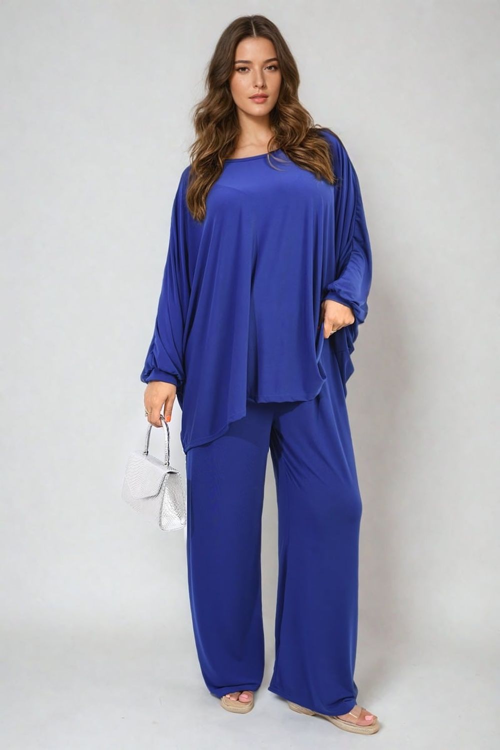 Women's Oversized Top and Wide Leg Trousers Set