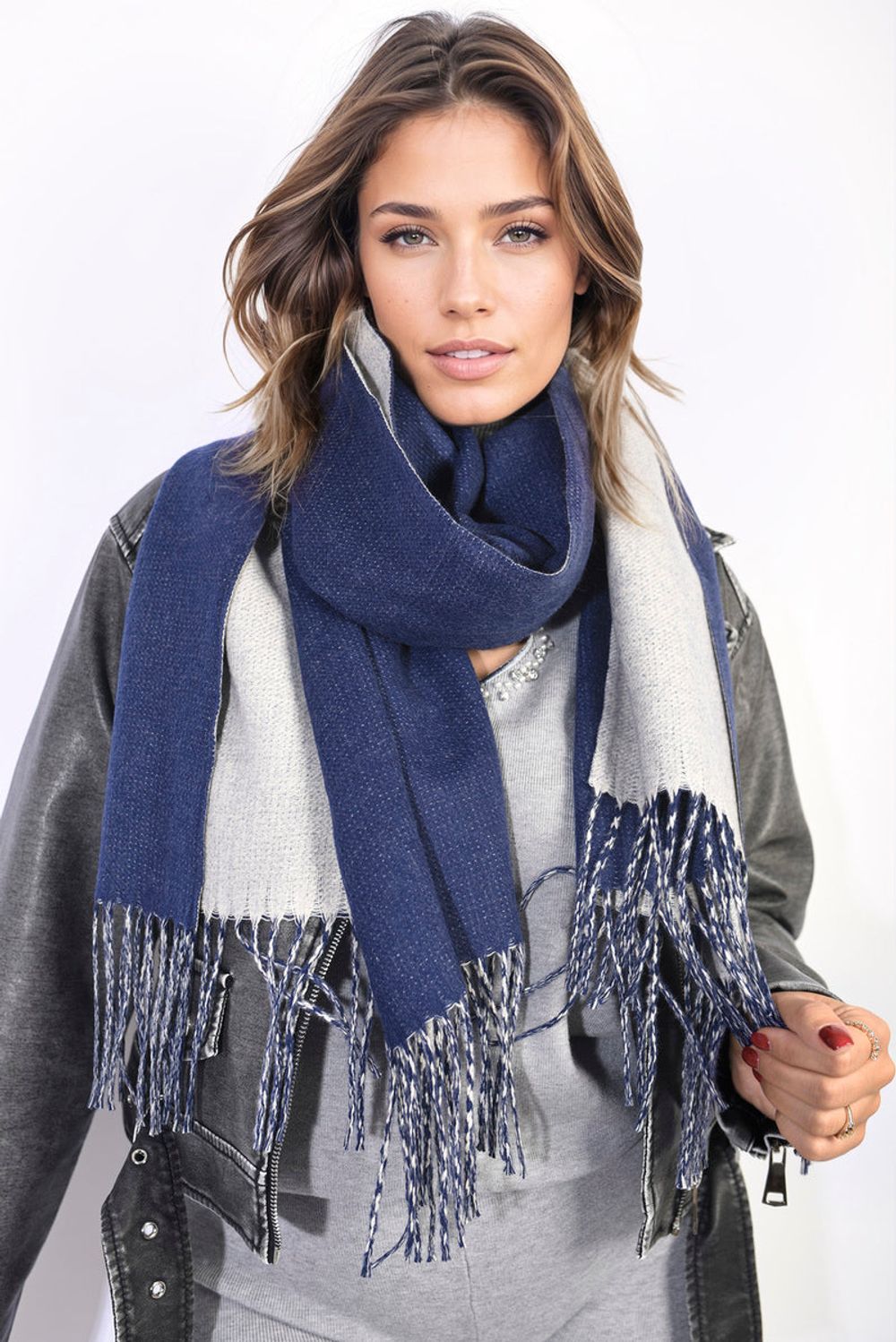 Winter Oversized Scarf With Tassel